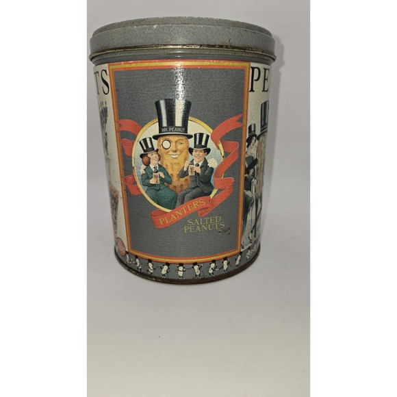 PLANTERS SALTED PEANUTS TIN CAN MR. PEANUT Rare Vintage 1989 Free Shipping - Picture 2 of 5